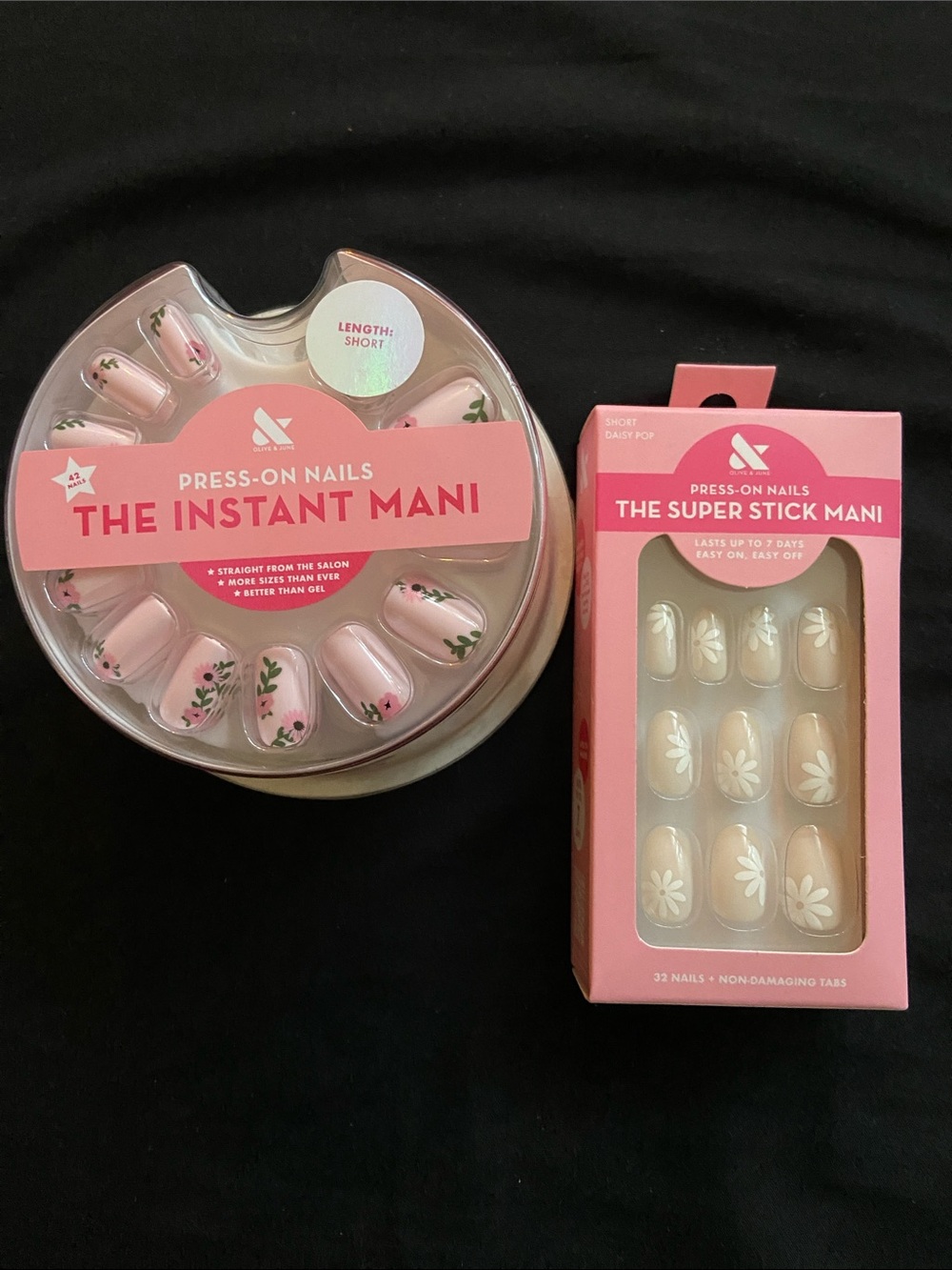 NWT Olive & Press-On Nails - Bundle of 2 Floral Designs